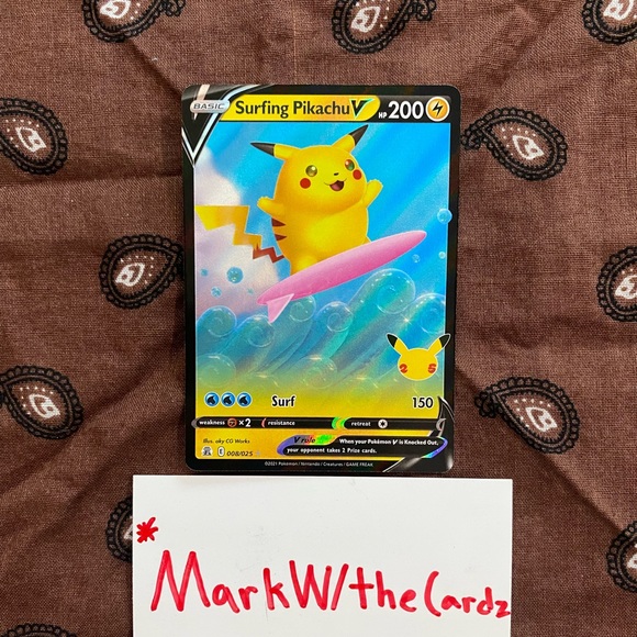 Pokemon | Accessories | Pokemon Celebrations 25th Anniversary Surfing Pikachu V | Poshmark Pokemon | Accessories | Pokemon Celebrations 25th Anniversary Surfing Pikachu V | Poshmark